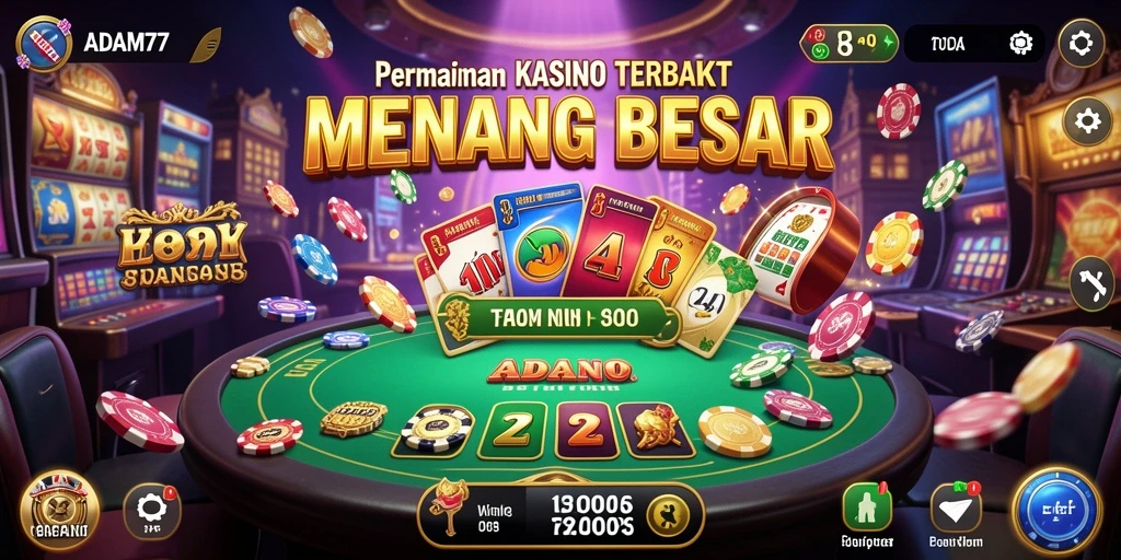 Tampilan menarik gameplay Kasino yang seru di ADAM77.