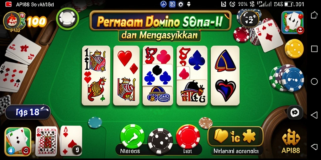 Tampilan gameplay Domino yang mengasyikkan di API88