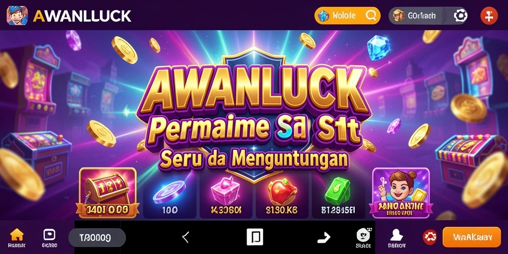 Tampilan gameplay slot AWANLUCK yang menarik dan penuh warna.