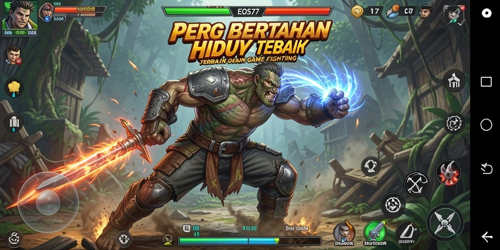 Tampilan pertarungan intens dan karakter beragam di EOS77.