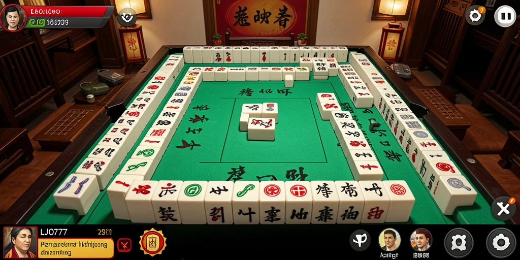 Gameplay <strong>LJO777</strong>: Menyusun ubin Mahjong dengan strategi cerdas.