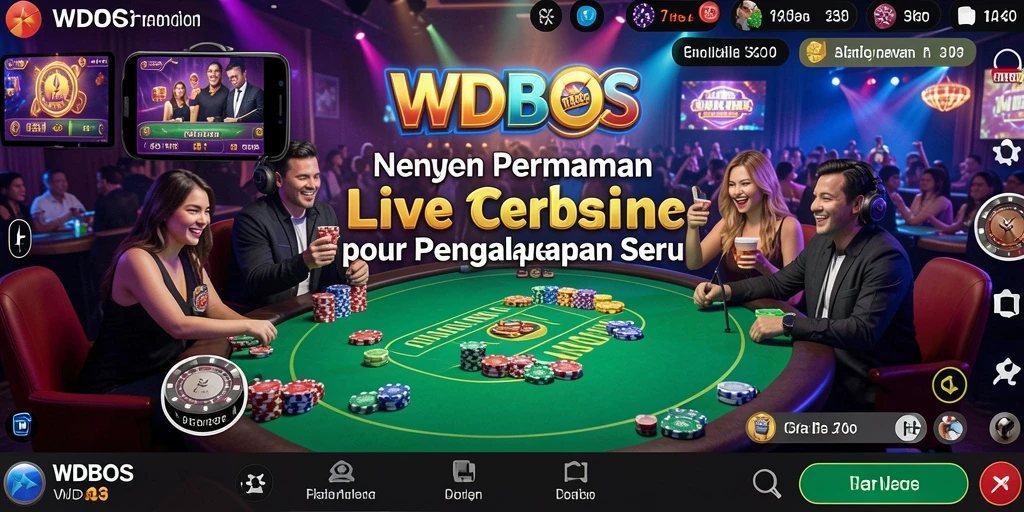 Gameplay seru WDBOS Live Casino dengan dealer profesional.